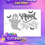 Free Flying Bats Free Squad Ghouls Halloween Free SVG - Instant Download