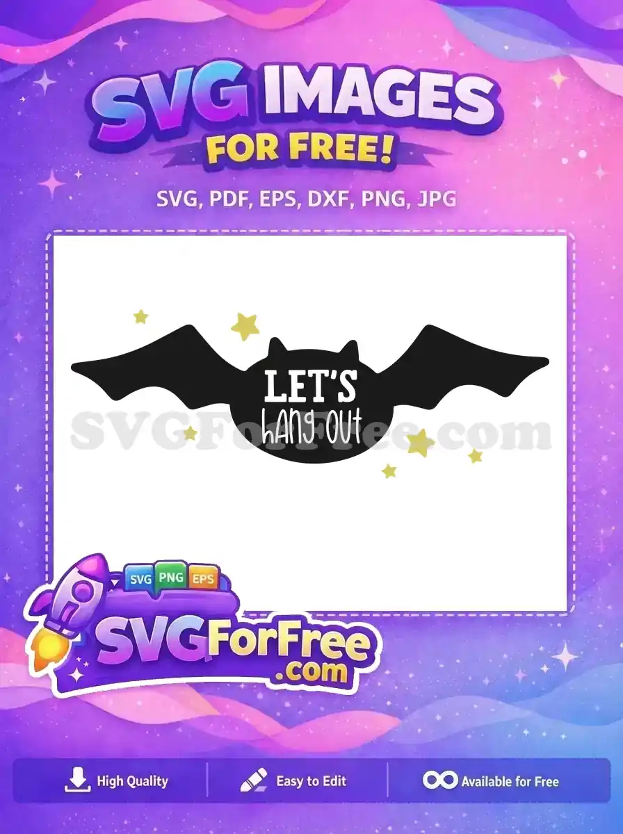 Free Black Bat Free Gold Stars Halloween Quotes Free SVG