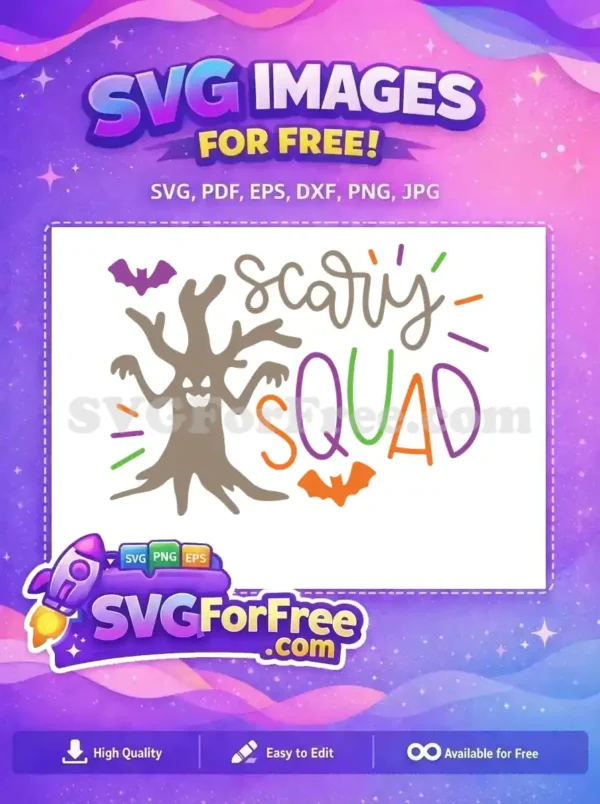 Free Spooky Tree Free Scary Squad Halloween Free SVG