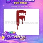Free Dripping Red Letter Free Bloody Font Halloween Free SVG - Instant Download