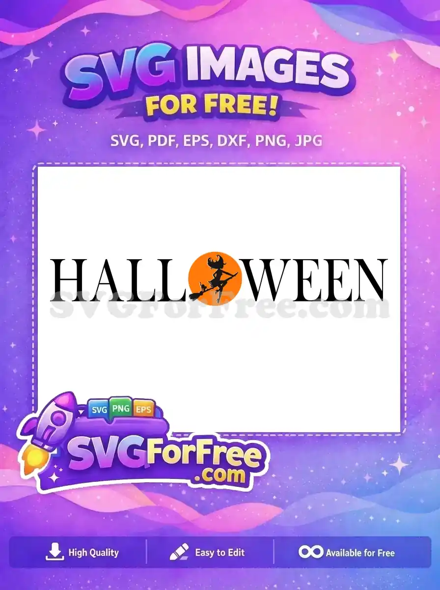 Free Silhouette Witch Free Cat Broom Halloween Free SVG