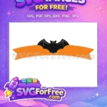 Free Silhouette Bat Free Orange Ribbon Halloween Free SVG - Instant Download