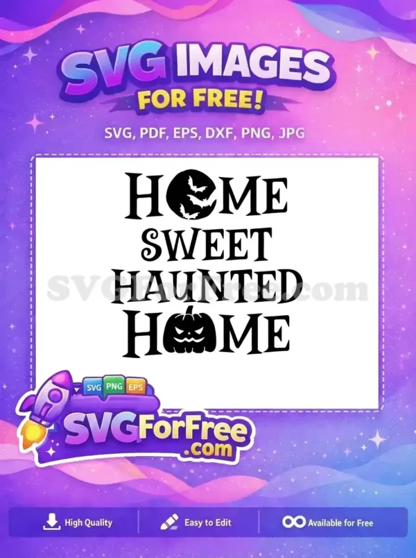 Free Bats Moon Free Pumpkin Face Home Free SVG