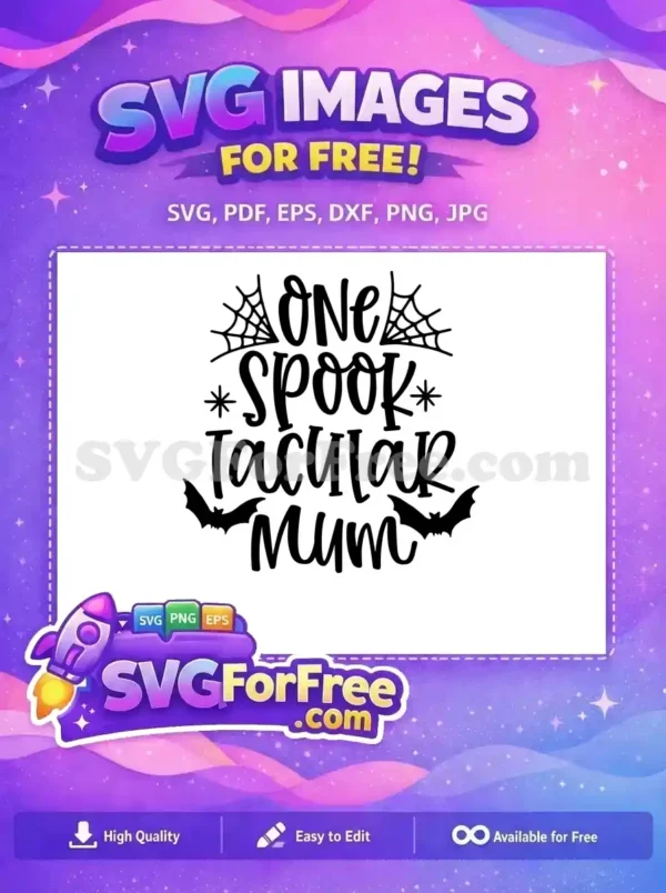 Free Spider Web Free Bat Silhouettes One Spooktacular Mum Free SVG
