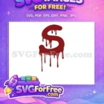 Free Dripping Blood Free Letter S Halloween Free SVG - Instant Download