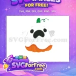 Free Cute Ghost Face Free Pumpkin Bottom Halloween Free SVG - Instant Download