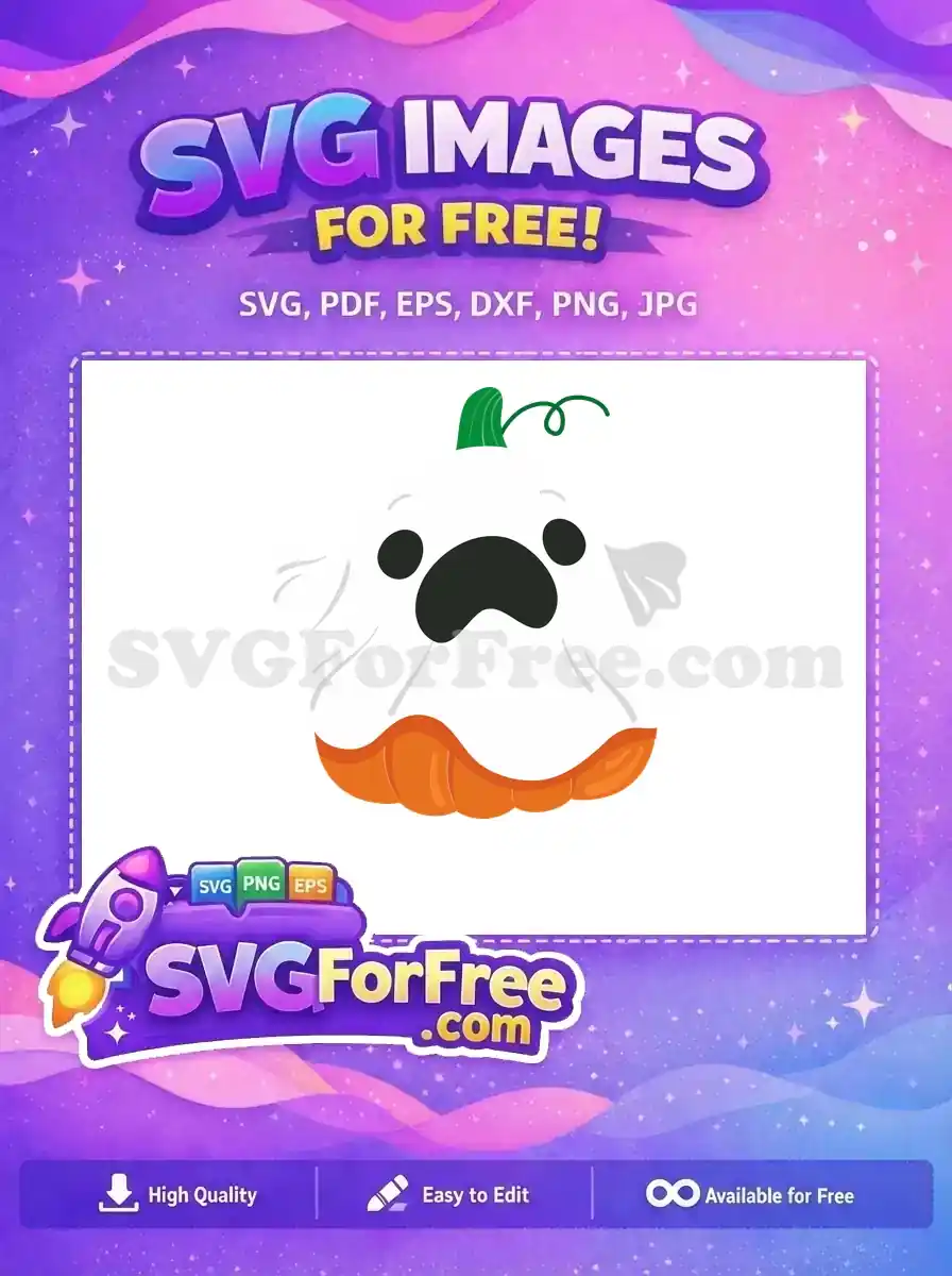 Free Cute Ghost Face Free Pumpkin Bottom Halloween Free SVG