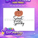 Free Sweet Spooky Free Vampire Pumpkin Halloween Free SVG - Instant Download