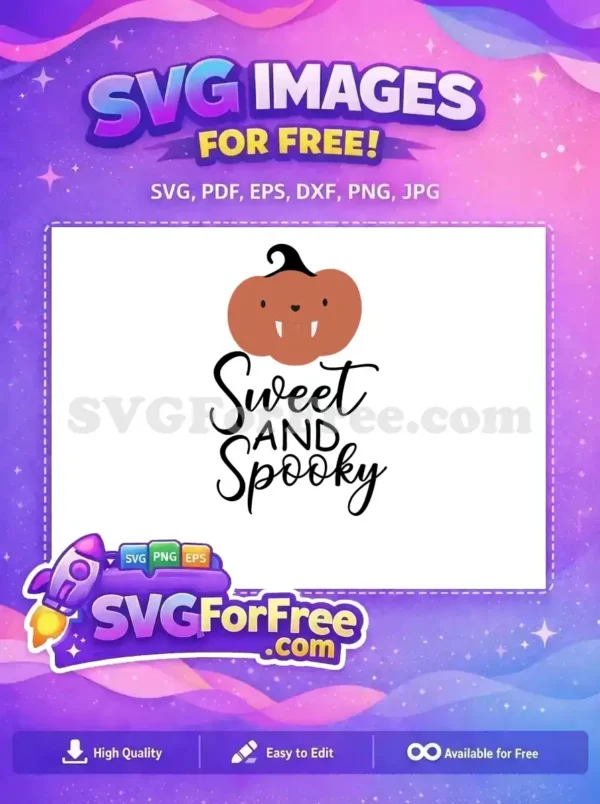 Free Sweet Spooky Free Vampire Pumpkin Halloween Free SVG