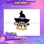 Free Black Witch Hat Free Coven Club Halloween Free SVG - Instant Download