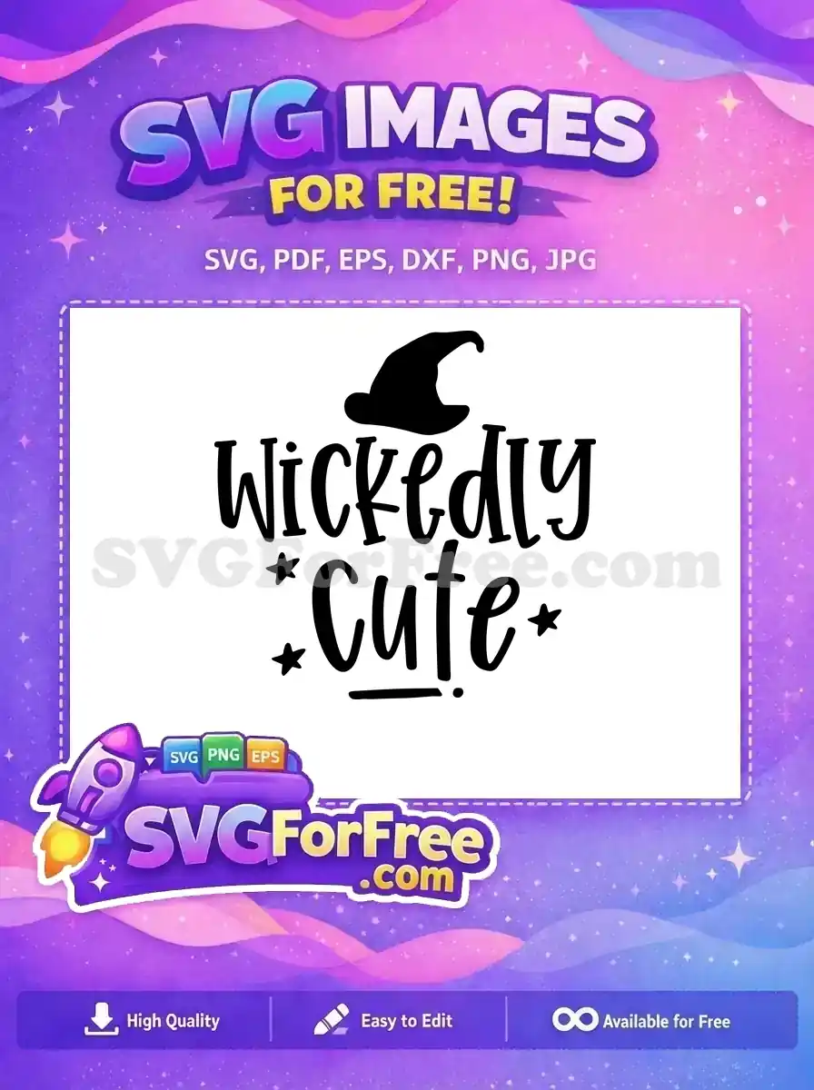 Free Witch Hat Free Wickedly Cute Halloween Quotes Free SVG