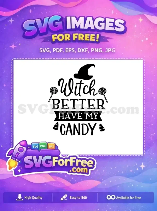 Free Witch Hat Free Candy Corn Halloween Quotes Free SVG