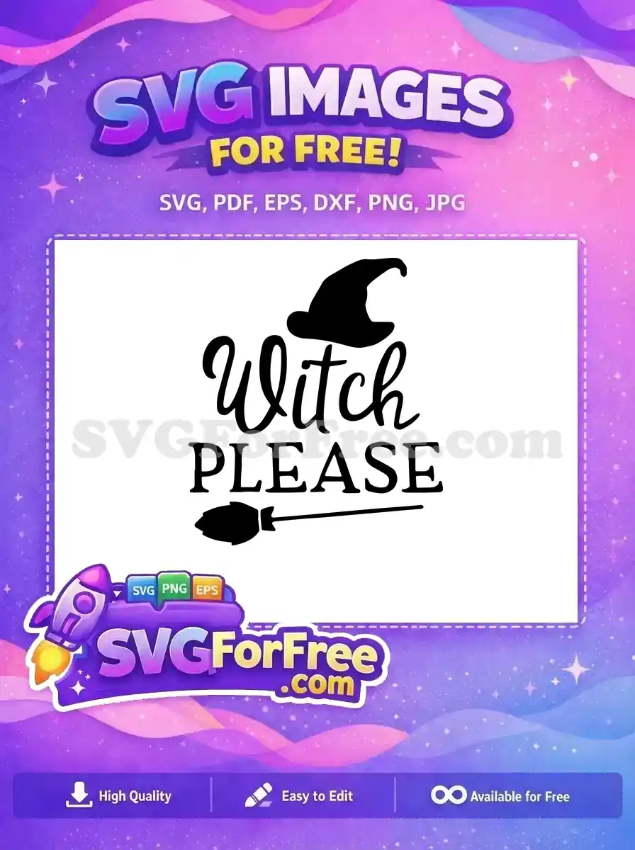 Free Witch Hat Free Broom Halloween Quotes Free SVG 2