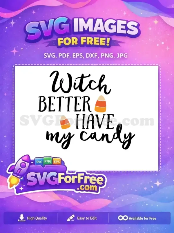 Free Witch Candy Corn Free Halloween Quotes Free SVG