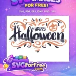 Free Pumpkin Decoration Free Swirling Design Halloween Quotes Free SVG - Instant Download