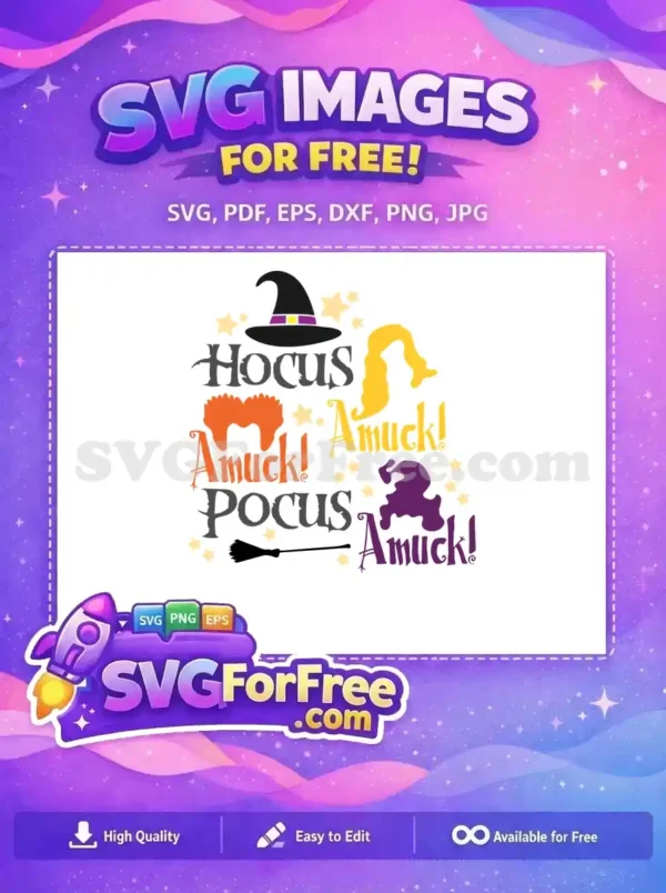 Free Witch Hat Free Broom Hocus Pocus Free SVG 1