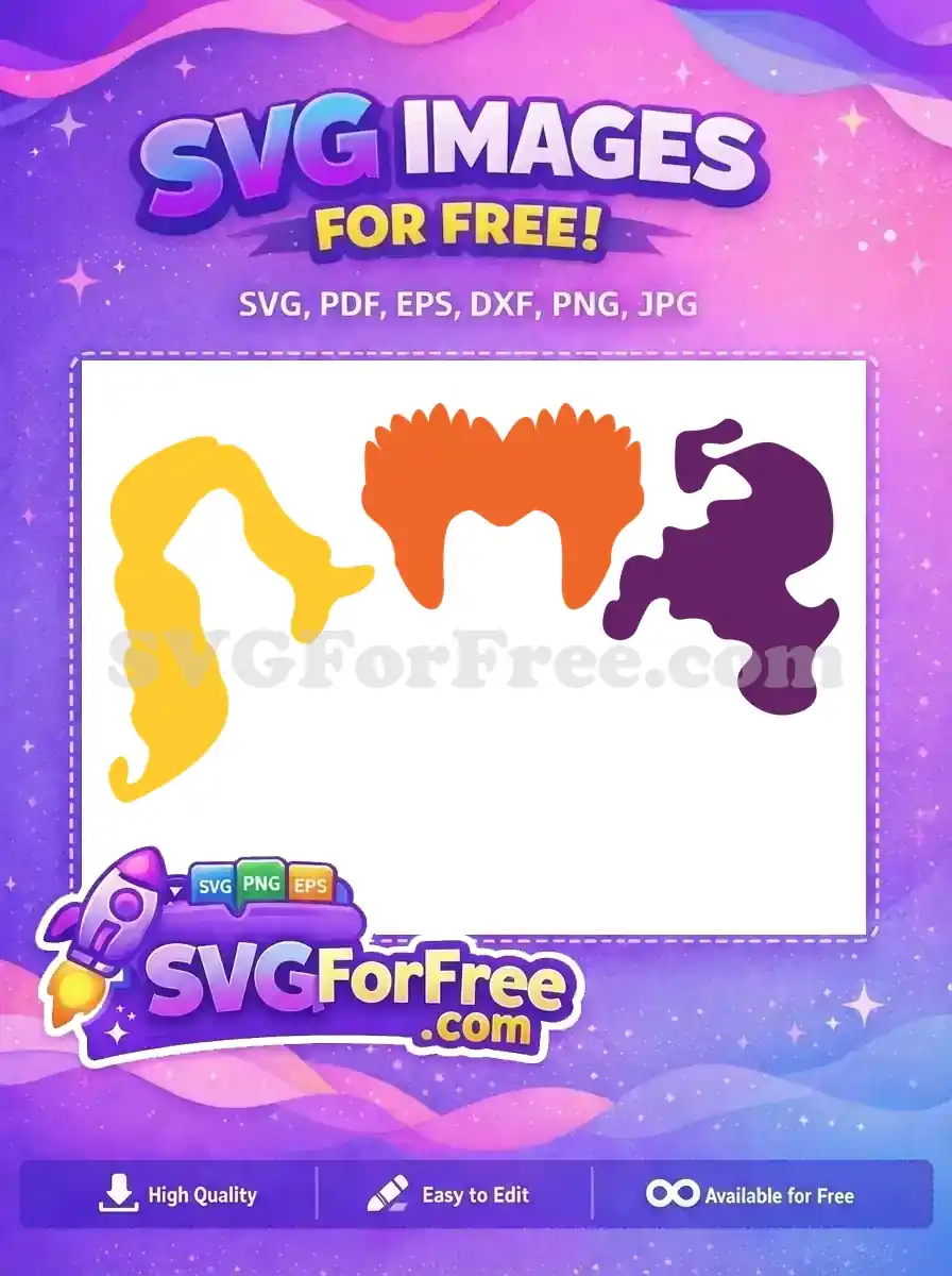 Free Colorful Wigs Free Halloween Quotes Costume Party Free SVG