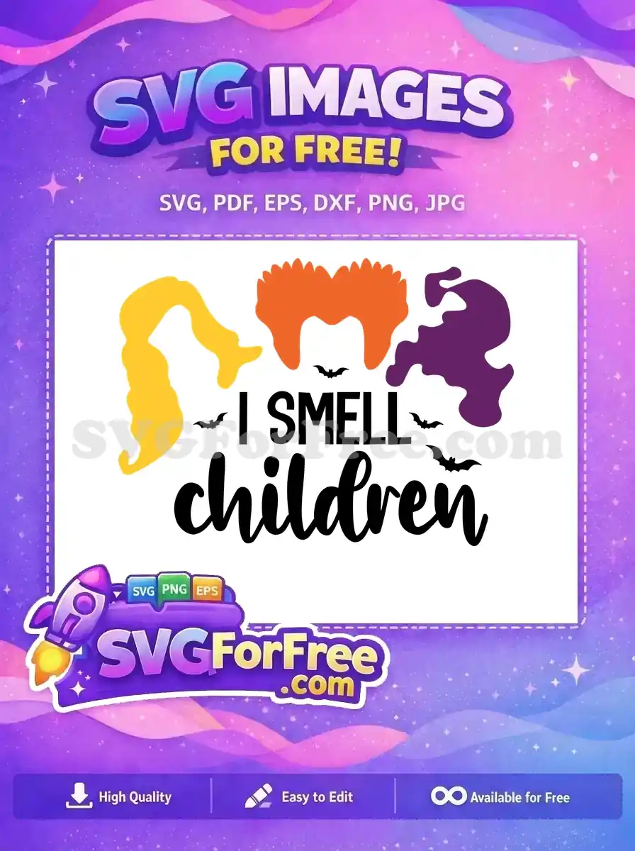 Free Colorful Hair Free Halloween Quotes Hocus Pocus Free SVG