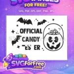 Free Bats Stars Free Official Candy Tester Halloween Free SVG - Instant Download