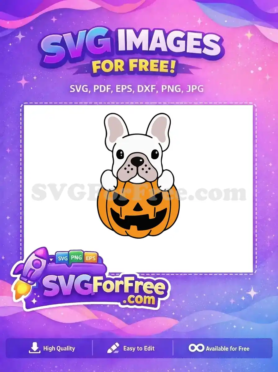 Free Cute Bulldog Free Jack O Lantern Halloween Free SVG