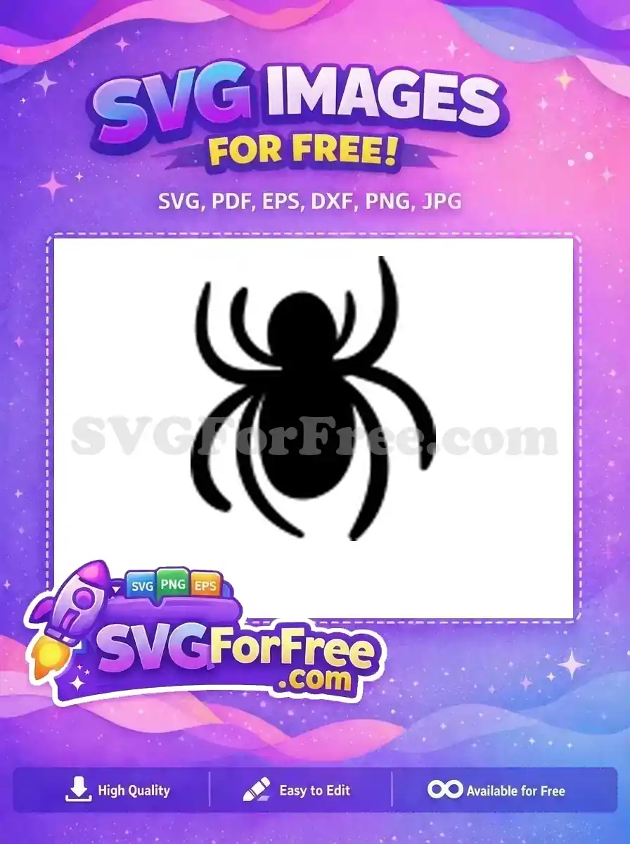 Free Black Spider Silhouette Free Halloween Quotes Spider Free SVG