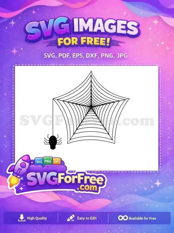 Free Spooky Web Free Dangling Spider Halloween Free SVG Free Spooky Web Free Dangling Spider Halloween Free SVG