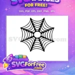 Free Halloween Spider Web Free Silhouette Scary Spiderweb Free SVG - Instant Download