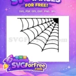 Free Corner Web Free Halloween Spiderweb Decoration Free SVG - Instant Download