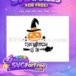 Free Pumpkin Witch Hat Free Halloween Quotes Witch Free SVG - Instant Download