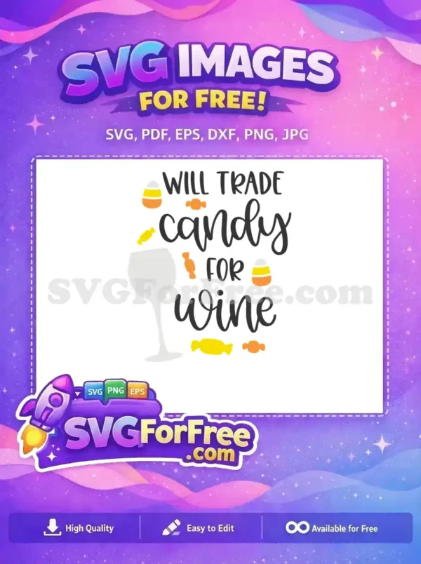Free Candy Corn Free Wine Glass Halloween Free SVG 1