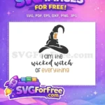 Free Halloween Black Witch Hat Free Wicked Quote Design Free SVG - Instant Download