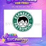 Free Espresso Patronum Silhouette Free Glasses Free Harry Potter SVG - Instant Download