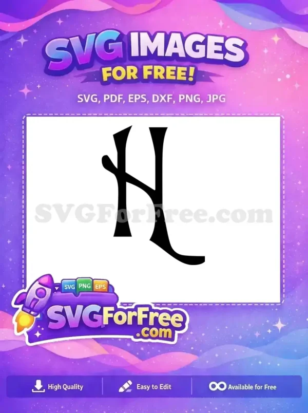 Free Letter H Free Halloween Initial Alphabet Free SVG
