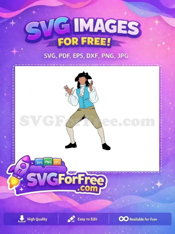 Free Upward Hands Free Blue Vest Hamilton Free SVG