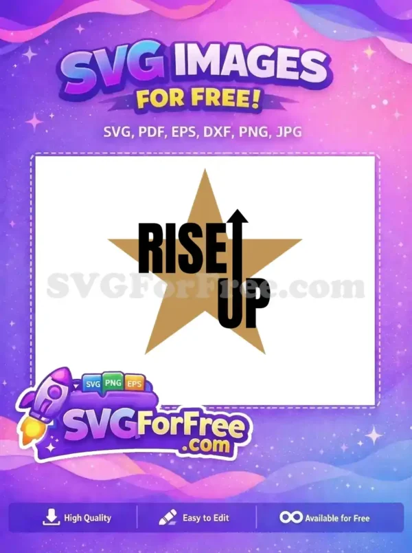 Free Rise Up Gold Star Free Arrow Up Hamilton Free SVG