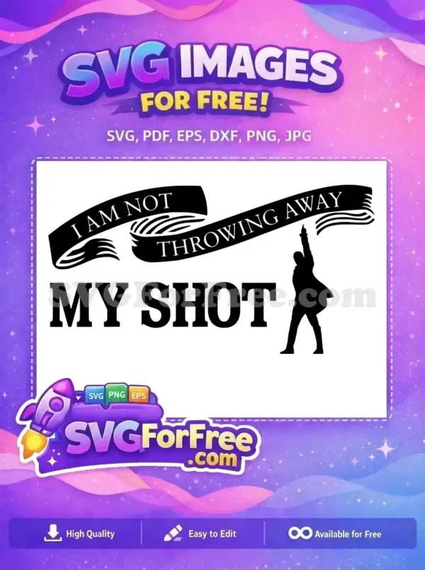 Free Alexander Hamilton Silhouette Free My Shot Pose Hamilton Free SVG