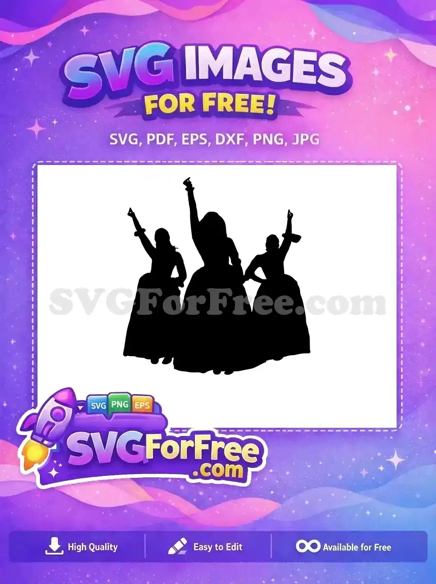 Free Silhouette Hands Up Free Eliza Angelica Hamilton Free SVG