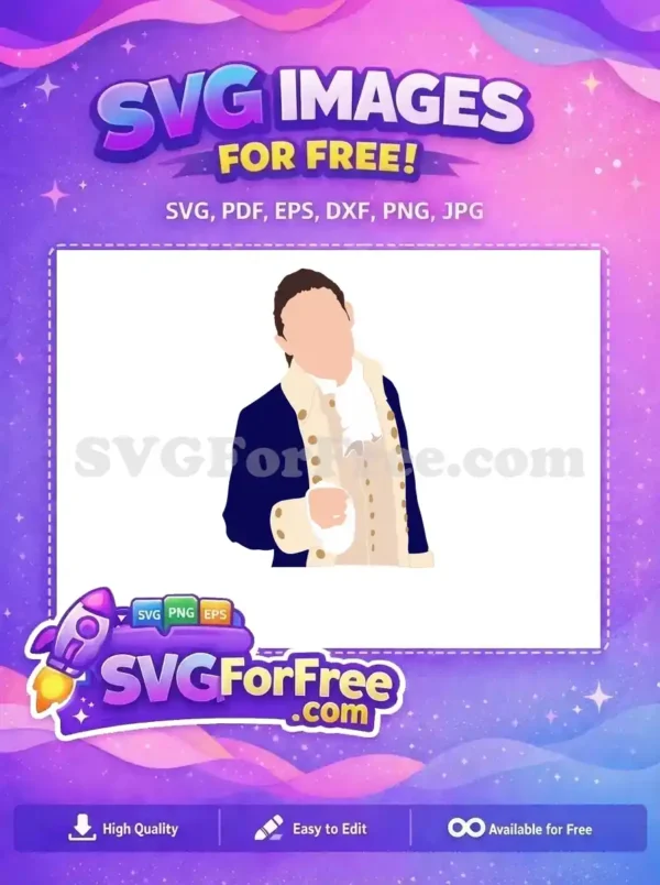Free Faceless Alexander Free Buttoned Coat Hamilton Free SVG