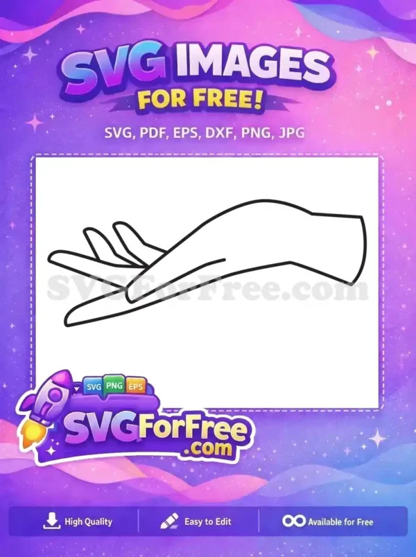 Free Hand Holding Flower Free Black Line Art Free SVG 1 Free Hand Holding Flower Free Black Line Art Free SVG 1