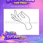 Free Hand Gesture Free Holding Flower Elegant Free SVG - Instant Download