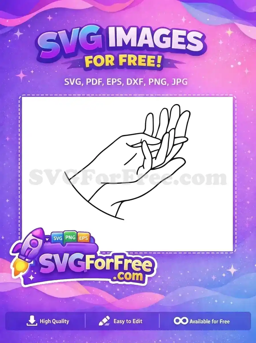 Free Hand Holding Flower Free Minimalist Line Art Free SVG 2