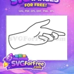 Free Hand Holding Flower Free Line Art Designs Free SVG - Instant Download