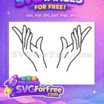 Free Hand Gesture Free Holding Flower Line Art Free SVG 5 - Instant Download
