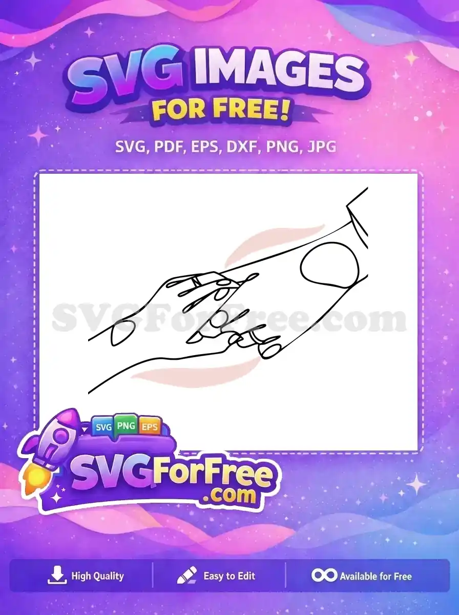 Free Holding Hands Free Minimalist Wedding Free SVG