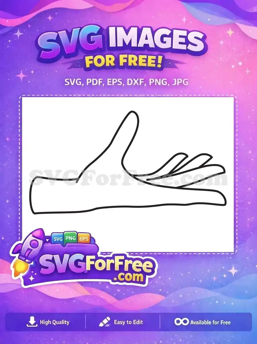 Free Hand Free Holding Flower Line Art Design Free SVG