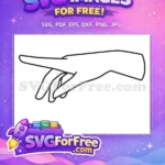 Free Hand Design Free Holding Flower Simple Free SVG - Instant Download