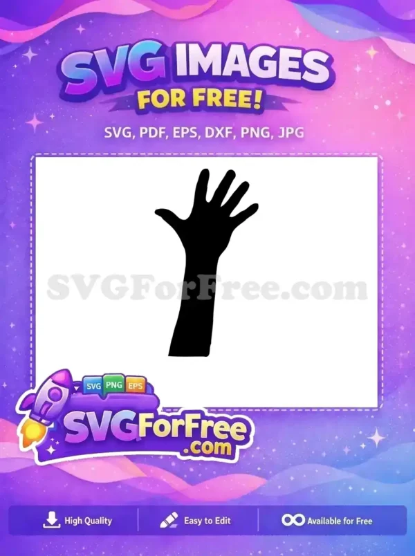 Free Number One Free Hand Silhouette First Free SVG 1