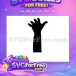 Free Raised Fingers Free Hand Silhouette Category 1 Free SVG - Instant Download
