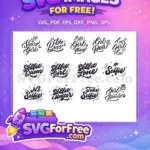 Free Sassy Girl Power Free Handwritten Lettering Quotes Free SVG - Instant Download