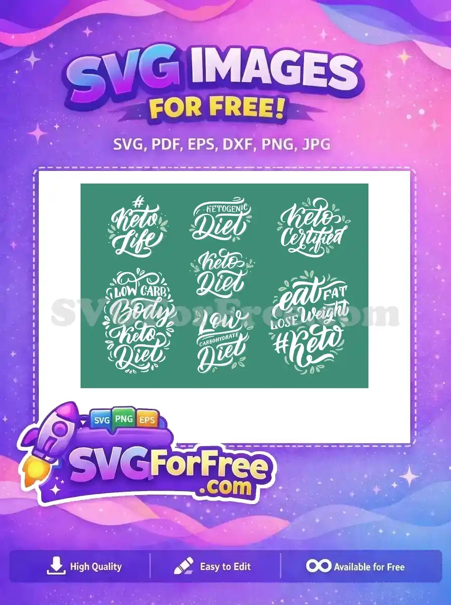 Free Handwritten Keto Quotes Free Low Carb Diet Lettering Free SVG
